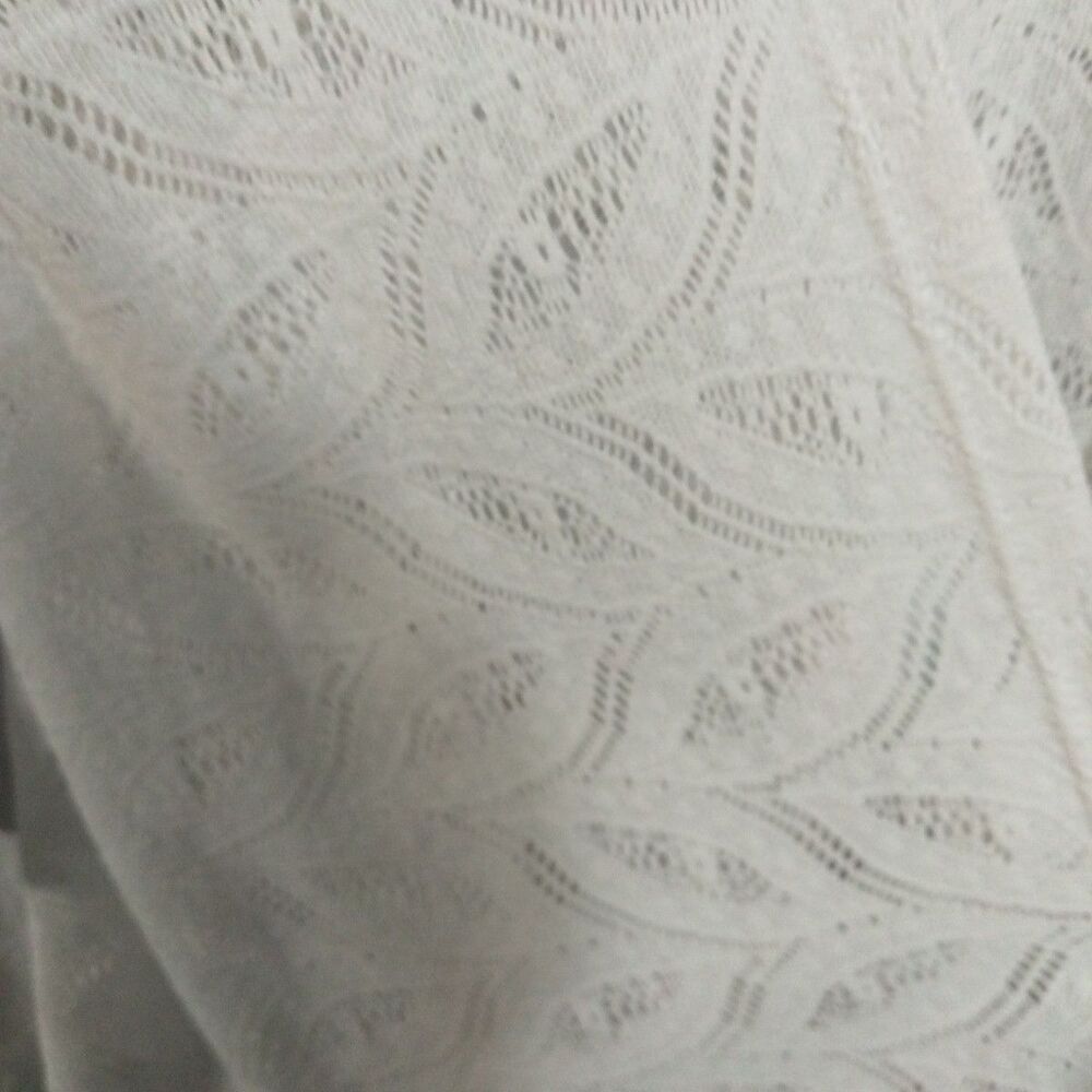 Cactus Size S Crochet White Cardigan With Lace. - Picture 3 of 12